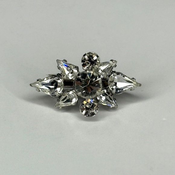 Crystal Rhinestone Silver Tone Pin - Picture 2 of 8